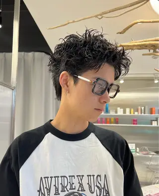 ショート パーマ メンズ 【圧倒的センス】 まる/メンズカラーのヘアスタイル