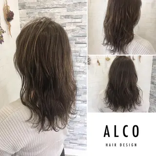 セミロング カラー ワタイショウタ 髪質改善✨眉毛サロンのヘアスタイル