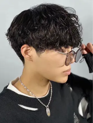 ミディアム パーマ ヘアアレンジ メンズ ⚡️メンズ特化⚡️ 倉林 隼大のヘアスタイル