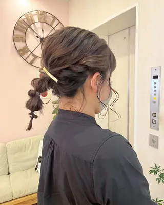 ロング カラー ヘアアレンジ ブリーチなし/ レイヤー🌿runaのヘアスタイル