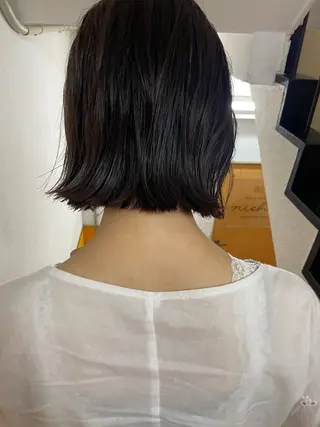 ミディアム カラー さの あやねのヘアスタイル