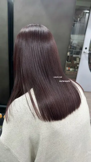 ミディアム カラー v-lab studio所属・韓国レイヤーカット/ 艶カラー/ noaのヘアスタイル