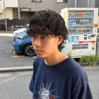 セミロング パーマ メンズ パーマ職人 渡邊　優雅のヘアスタイル