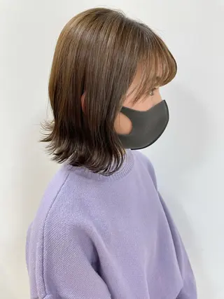ショート カラー 顔まわりカット✄ ベージュカラー🧸のヘアスタイル