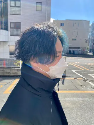 ショート カラー パーマ メンズ メンズ特化/ 黒須輝昌のヘアスタイル