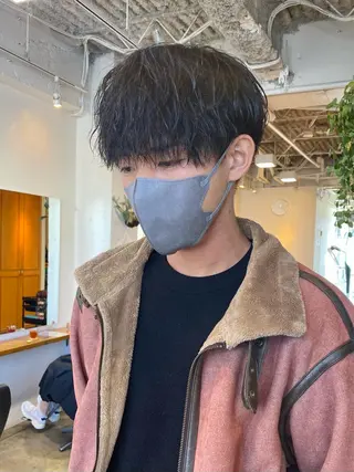 ショート パーマ メンズ JINKIメンズ特化 メンズカットパーマのヘアスタイル