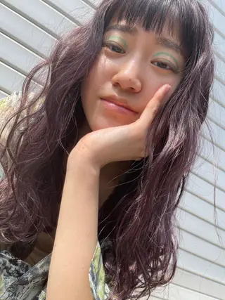 ロング レイヤーパーマ、ボブ 小須田ゆあのヘアスタイル