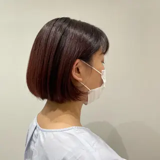 ミディアム カラー 岩城 由佳のヘアスタイル