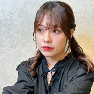 セミロング ヘアアレンジ 野崎 桃実のヘアスタイル