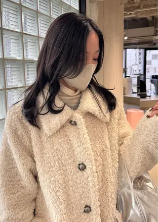 セミロング カラー kakeru パーマ特化美容師のヘアスタイル