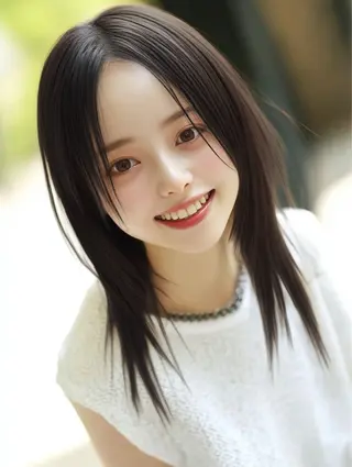 セミロング GiseL 梅田【ジゼル】所属・透明感カラー × ハイトーン さきのヘアスタイル