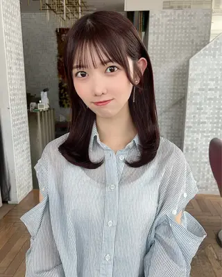 ミディアム 撮影カットモデル募集 前髪、顔周り/徳永のヘアスタイル
