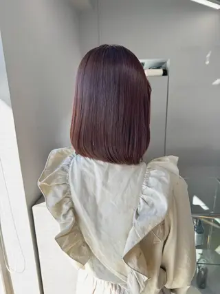 カラー maina/透明感 ベージュ/暖色カラーのヘアスタイル