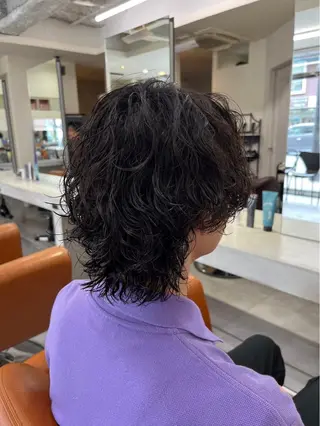 ミディアム カラー パーマ ヘアアレンジ メンズ キッズ KING of hair by NOISMメンズサロン梅田茶屋町店所属・茶屋町メンズサロン 小野湧翔のヘアスタイル
