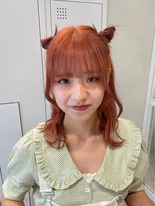 ロング デザインカラー/ ヘアアレンジ/りりかのヘアスタイル