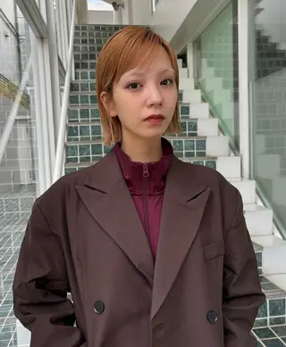 ミディアム カラー ヘアアレンジ 脇野 茉優のヘアスタイル