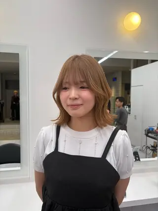 カラー beige🤎ダブル カラー/レイヤー🧸のヘアスタイル