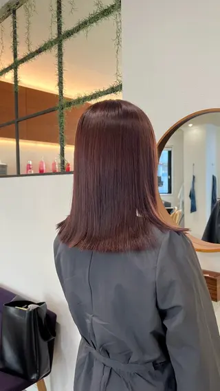 ミディアム カラー Garland 表参道所属・ミディアムレイヤー/ 艶カラー🎀 emiのヘアスタイル