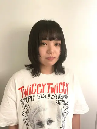 ミディアム yu-kaハッシュ カット/韓国レイヤーのヘアスタイル