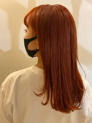 セミロング カラー grow所属・🧡YUKA🧡 渋谷/ﾌﾟﾙｴｸｽﾃのヘアスタイル