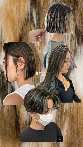 ミディアム カラー ハイトーン/ ハイライト真柚🍨のヘアスタイル