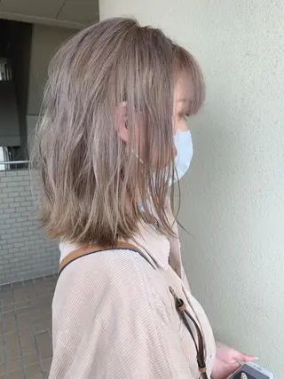 ミディアム カラー 本町/新町/心斎橋 透明感カラーSANCのヘアスタイル