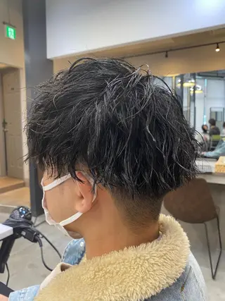 パーマ メンズ 【博多ハイライトカラ ー】中島啓太のヘアスタイル