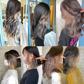 ミディアム ブリーチ毛矯正.髪質 改善.髪にドラマをのヘアスタイル