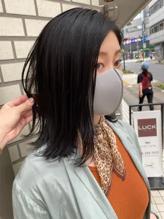 ミディアム カラー 韓国風デザイン 💐MIZUKI💐のヘアスタイル