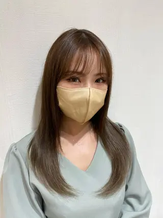 ロング カラー レイヤー/韓国ヘア /顔周り/大久保貴之のヘアスタイル