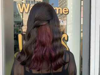 セミロング カラー パーマ ヘアアレンジ メンズ キッズ ネイル マツエク・マツパ アイブロウ 🤍韓国風/艶髪🤍 鳥越美羽のヘアスタイル