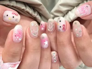 ネイル By moonネイル 🌷ワンホン/韓国風のネイルデザイン