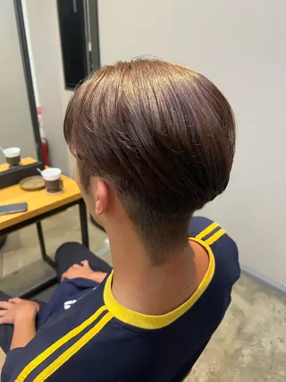 ショート メンズ ブリーチハイトーン みほのヘアスタイル