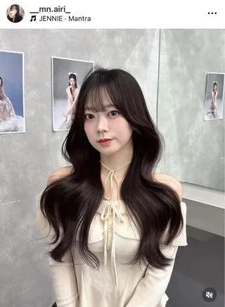 ロング カラー MAEUL NAGOYA所属・⛓韓国IDOLヘア 🥀🖤/あいりのヘアスタイル