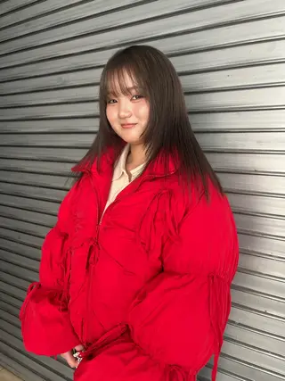 セミロング momoca 暖色カラー/ボブのヘアスタイル