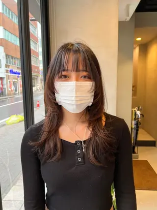 セミロング カラー 矢場町/栄/上前津/ 佐藤祐希のヘアスタイル