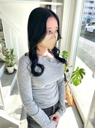 ロング カラー 林 千聖のヘアスタイル