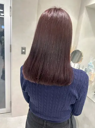 ミディアム カラー ヘアアレンジ fumika🎀 韓国ヘア×ベージュのヘアスタイル