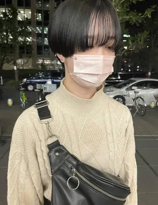 ショート 透明感ニュアンス 柔らかstyle🤍のヘアスタイル