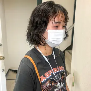 ショート パーマ 水野 雪 /パーマ/暖色カラーのヘアスタイル