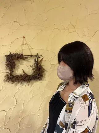 ミディアム 柘植 雅大のヘアスタイル