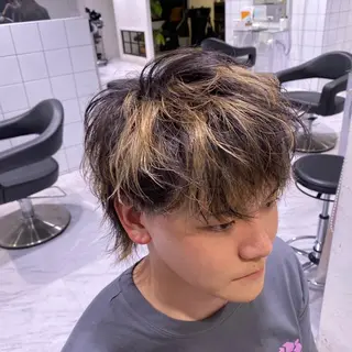 ショート カラー メンズ 赤み消し🌿 透明感カラー🫧のヘアスタイル