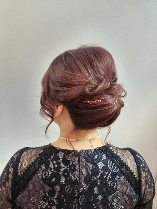 ミディアム ヘアアレンジ サロンソレイユ(マツ エク/ヘアセット)のヘアスタイル