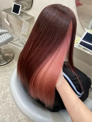 ロング カラー 新宿/韓国ヘア 中明度カラー/かやのヘアスタイル