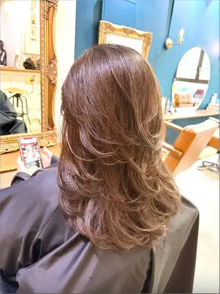 ロング カラー 山崎 澪 レイヤーカット/大宮のヘアスタイル
