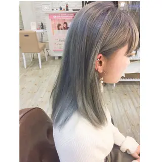 ミディアム セミロング カラー 平内 賢人のヘアスタイル