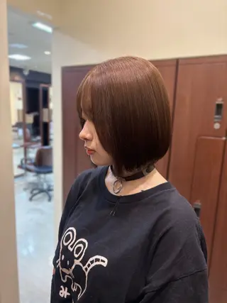 ミディアム カラー 益田 実苗のヘアスタイル