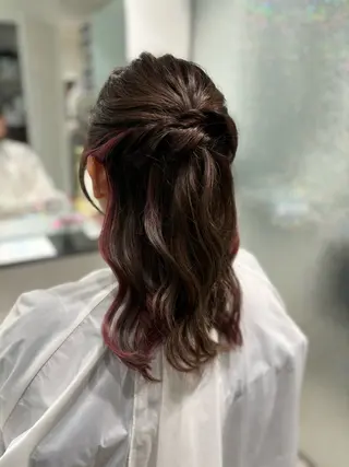 セミロング Yuzu️🫧AO/ ハイトーン／韓国ヘアのヘアスタイル