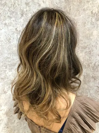 セミロング カラー 杉田 一浩のヘアスタイル
