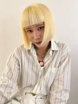 ショート カラー haco＋所属・圧倒的デザイン力 店長🎨RENAのヘアスタイル